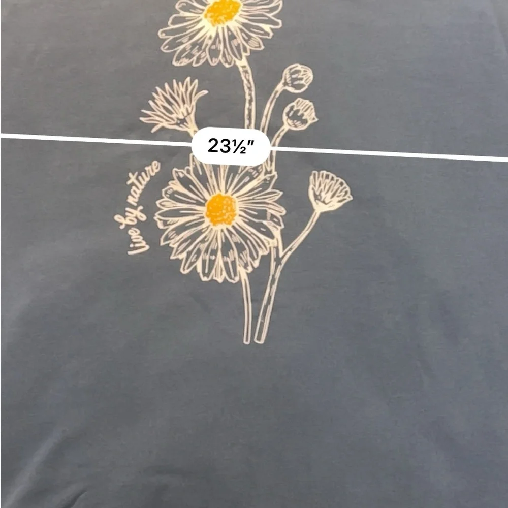 Daisy Graphic Women's Sweatshirt - Blue - Picture 6 of 7